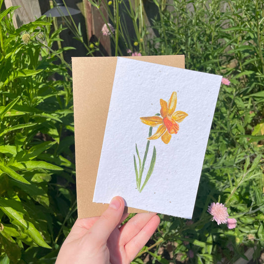 Daffodil Seed Paper Card