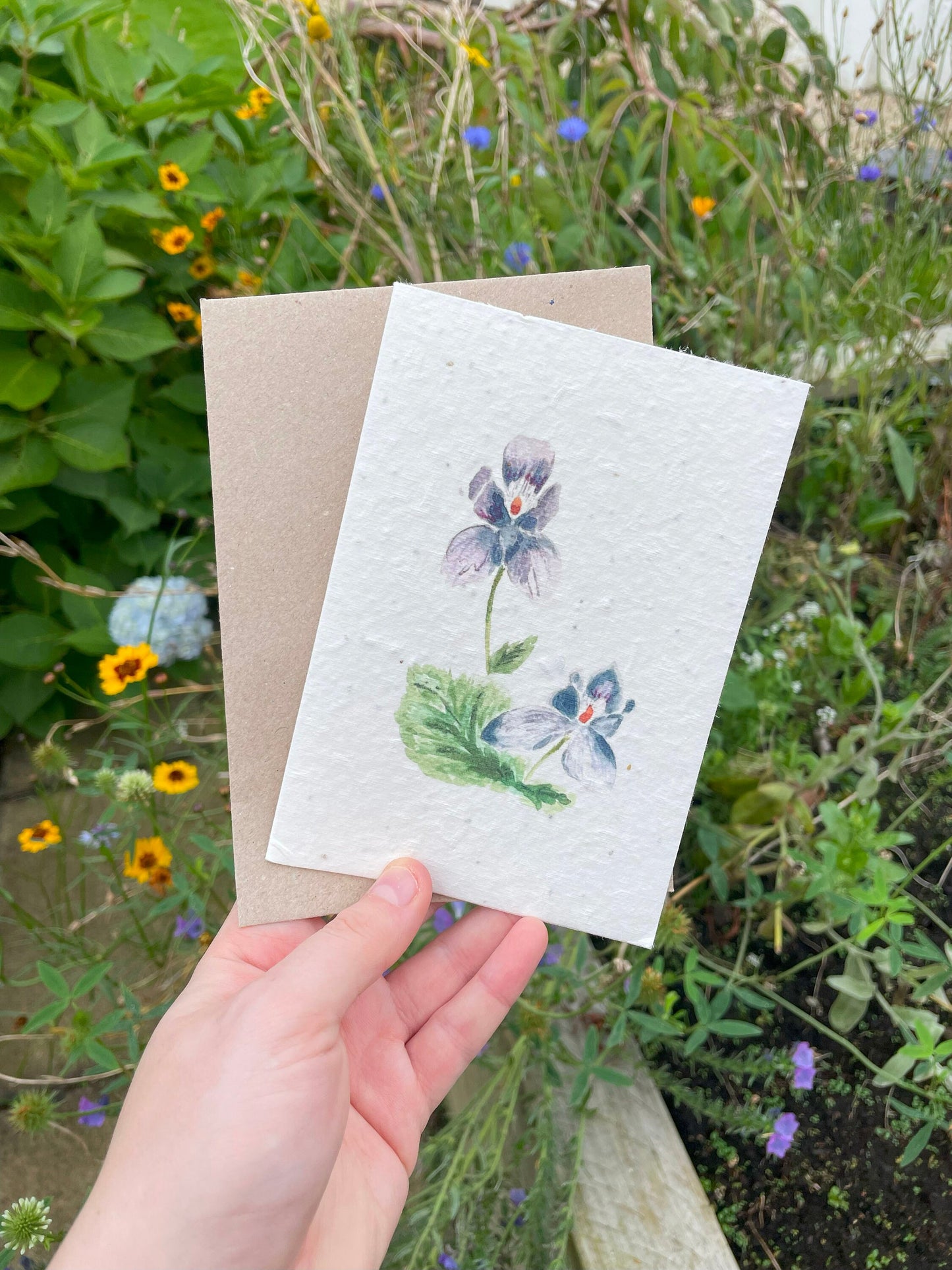 Violets Seed Paper Card