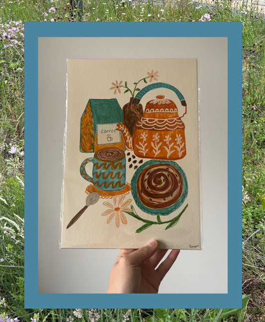 Sale Coffee Morning Print A4